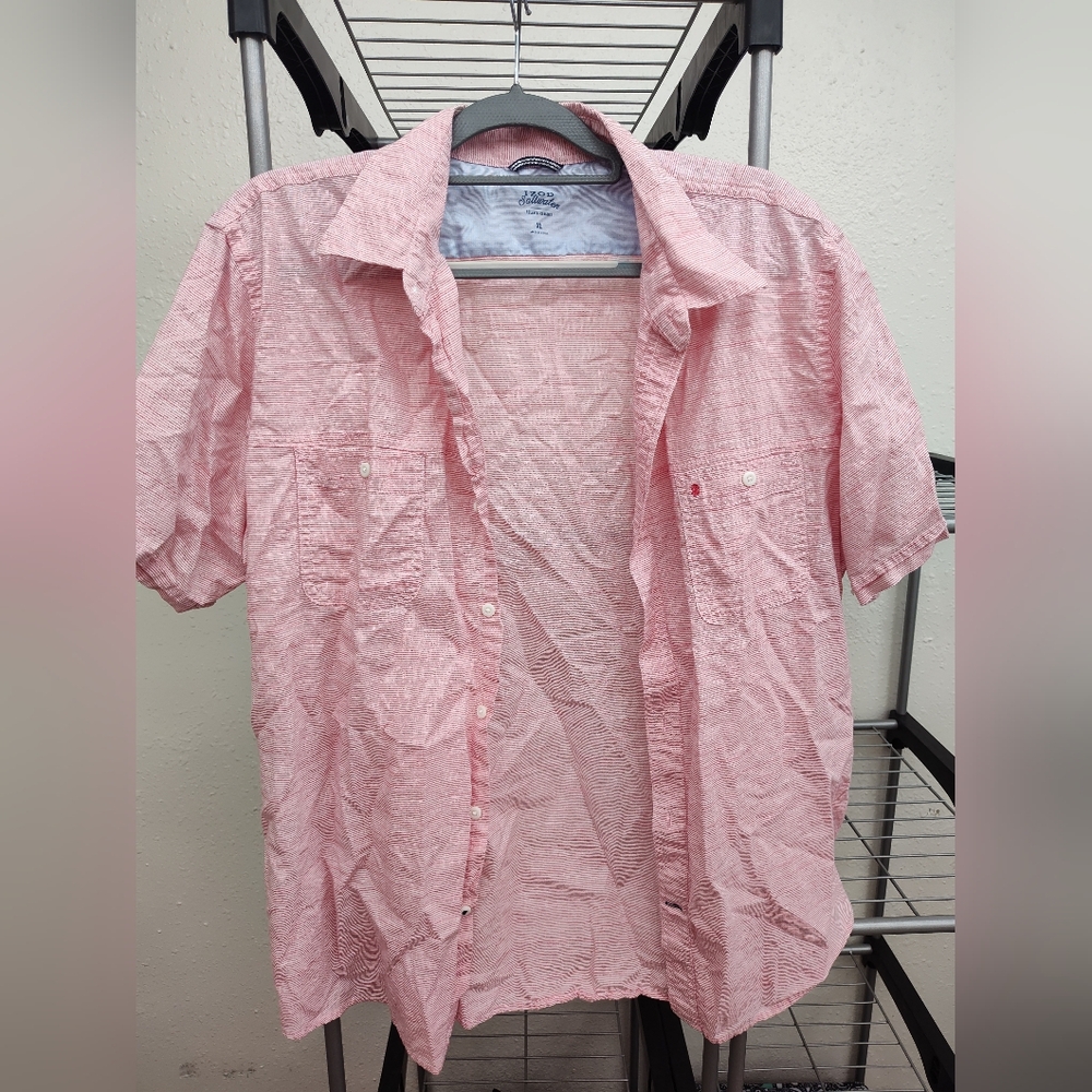 Izod Saltwater Relaxed Classics Size XL Light Red/White